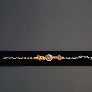 Bracelet with inlaid rhinestones